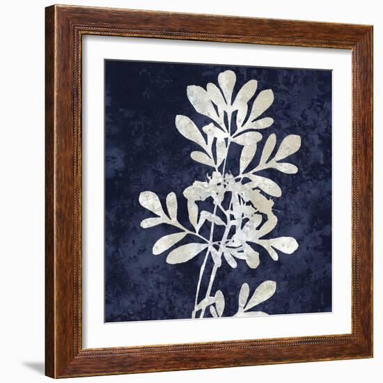 Nature White on Blue II-Danielle Carson-Framed Art Print