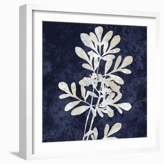 Nature White on Blue II-Danielle Carson-Framed Art Print