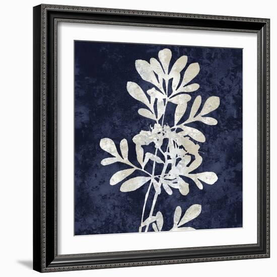 Nature White on Blue II-Danielle Carson-Framed Art Print