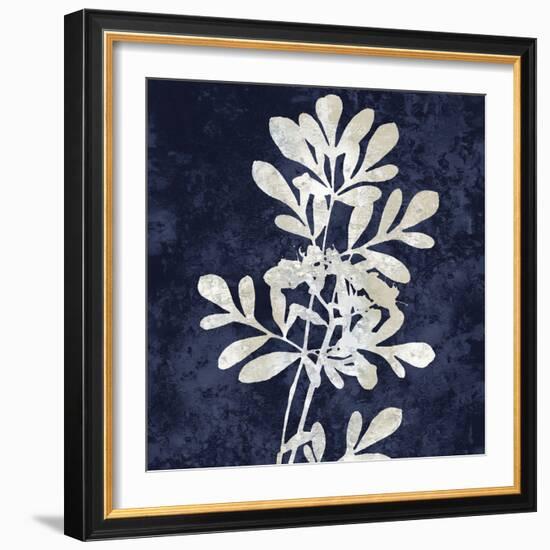 Nature White on Blue II-Danielle Carson-Framed Art Print