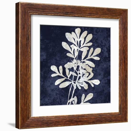 Nature White on Blue II-Danielle Carson-Framed Art Print