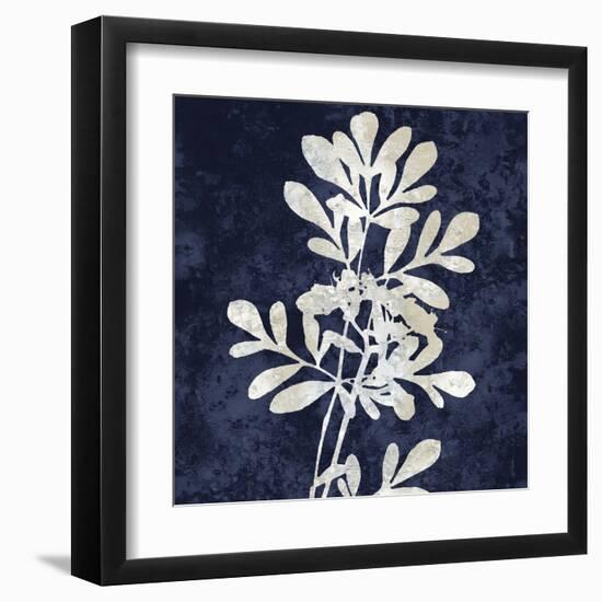 Nature White on Blue II-Danielle Carson-Framed Art Print