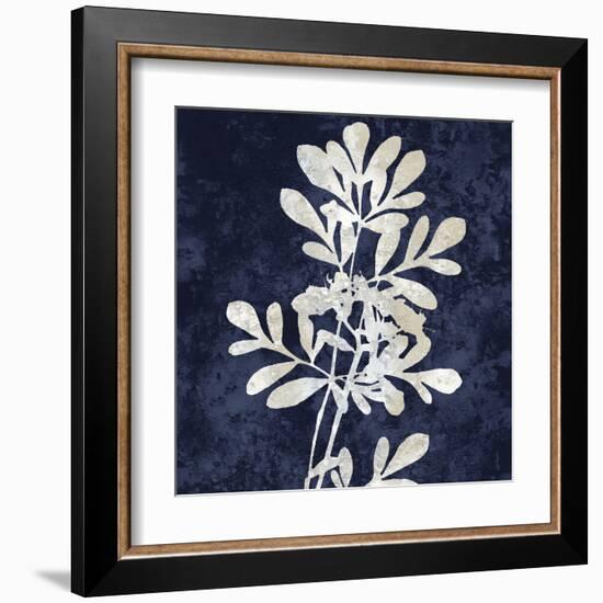 Nature White on Blue II-Danielle Carson-Framed Art Print