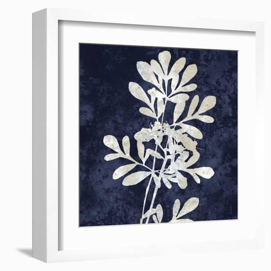 Nature White on Blue II-Danielle Carson-Framed Art Print