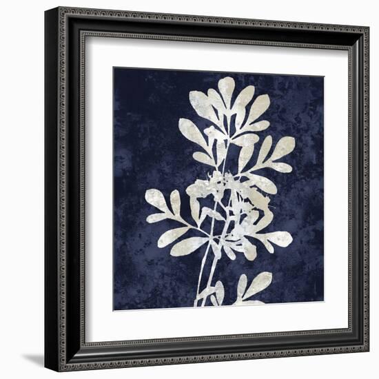 Nature White on Blue II-Danielle Carson-Framed Art Print