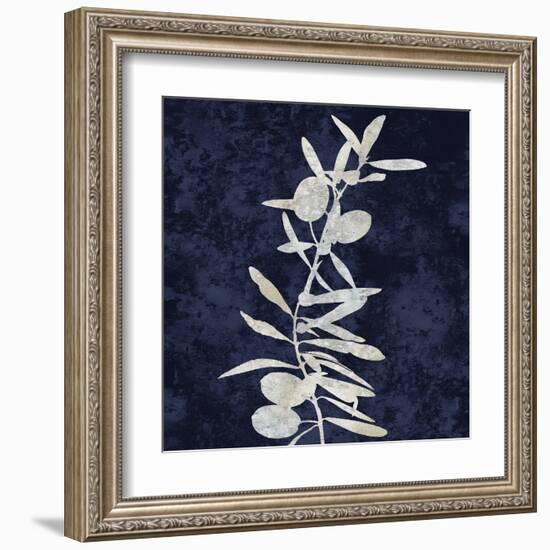 Nature White on Blue IV-Danielle Carson-Framed Art Print