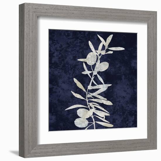 Nature White on Blue IV-Danielle Carson-Framed Art Print