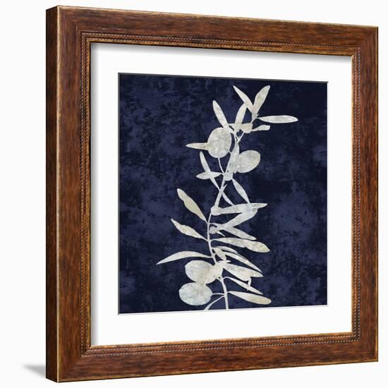 Nature White on Blue IV-Danielle Carson-Framed Art Print