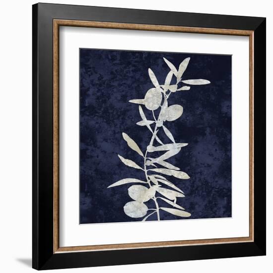 Nature White on Blue IV-Danielle Carson-Framed Art Print