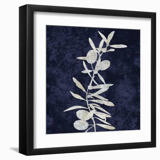 Nature White on Blue IV-Danielle Carson-Framed Art Print