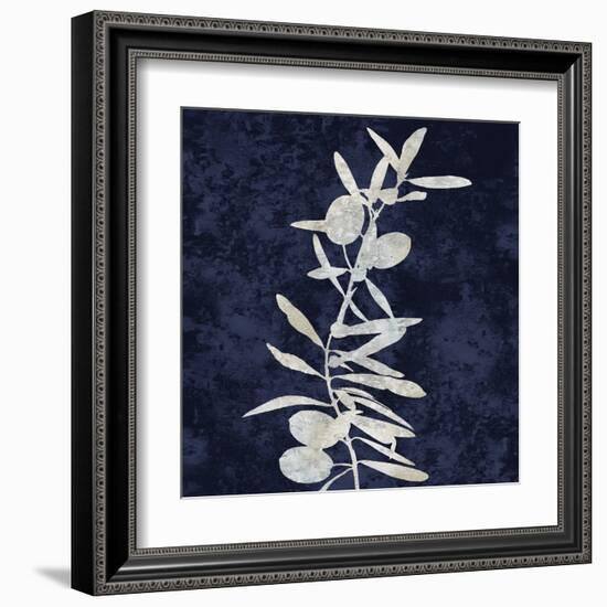 Nature White on Blue IV-Danielle Carson-Framed Art Print