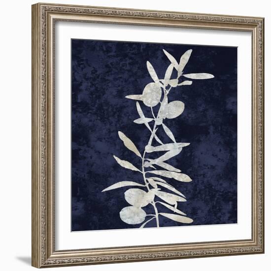 Nature White on Blue IV-Danielle Carson-Framed Art Print