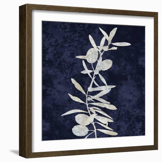 Nature White on Blue IV-Danielle Carson-Framed Art Print