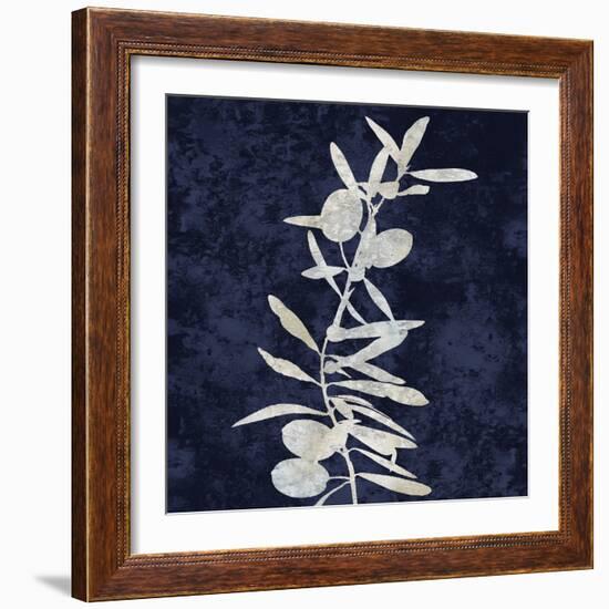 Nature White on Blue IV-Danielle Carson-Framed Art Print