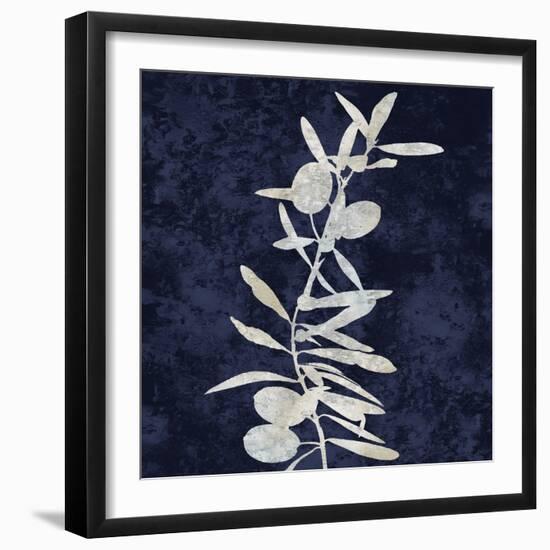 Nature White on Blue IV-Danielle Carson-Framed Art Print