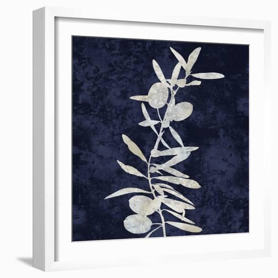 Nature White on Blue IV-Danielle Carson-Framed Art Print