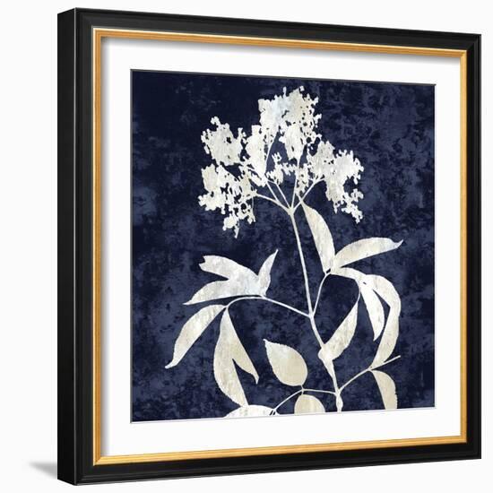 Nature White on Blue V-Danielle Carson-Framed Art Print