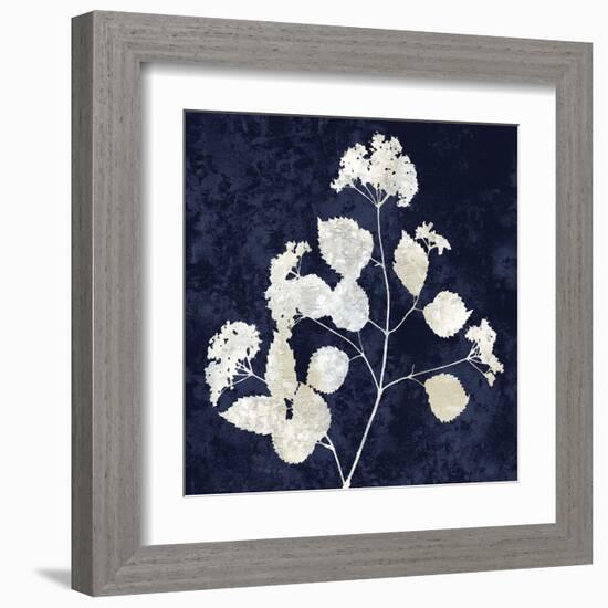 Nature White on Blue VI-Danielle Carson-Framed Art Print