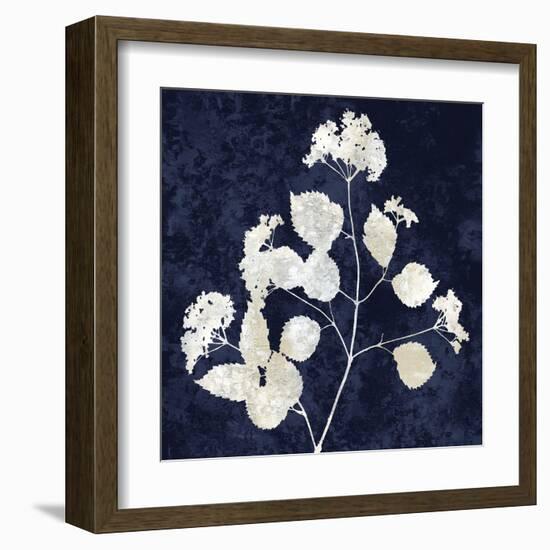 Nature White on Blue VI-Danielle Carson-Framed Art Print