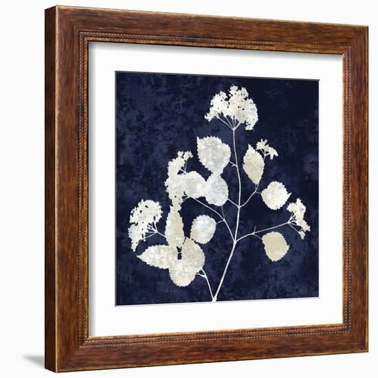 Nature White on Blue VI-Danielle Carson-Framed Art Print