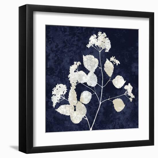 Nature White on Blue VI-Danielle Carson-Framed Art Print