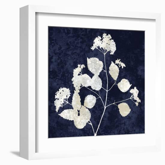 Nature White on Blue VI-Danielle Carson-Framed Art Print