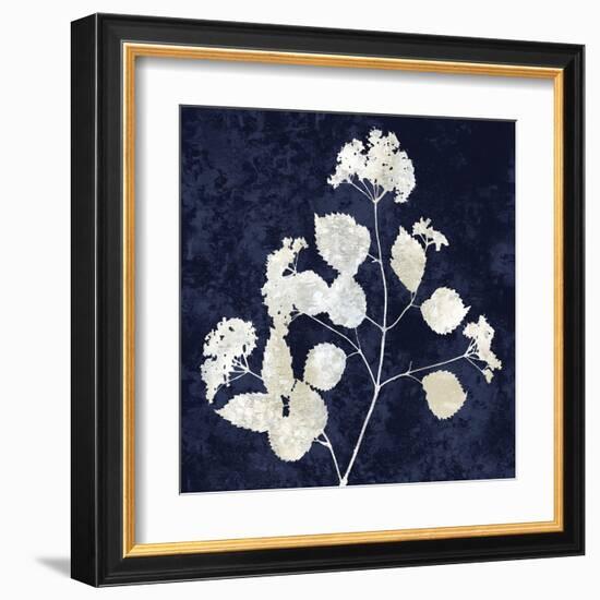 Nature White on Blue VI-Danielle Carson-Framed Art Print