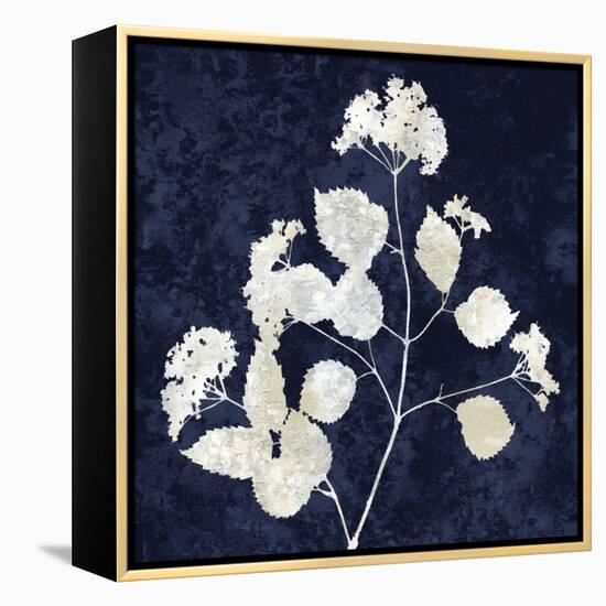 Nature White on Blue VI-Danielle Carson-Framed Stretched Canvas