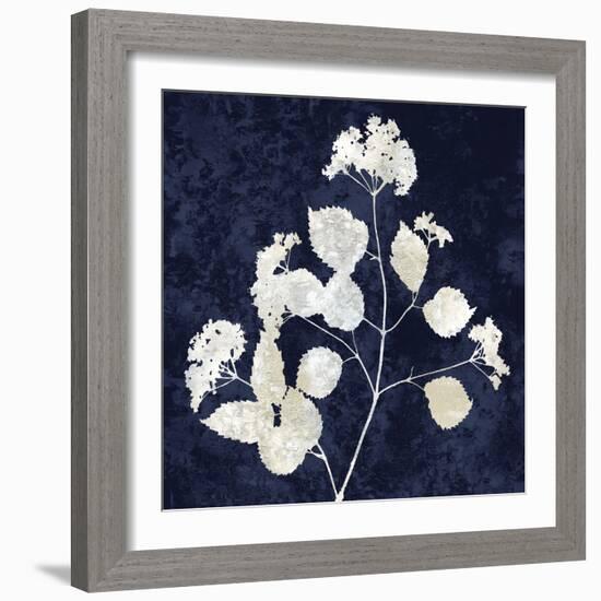 Nature White on Blue VI-Danielle Carson-Framed Art Print