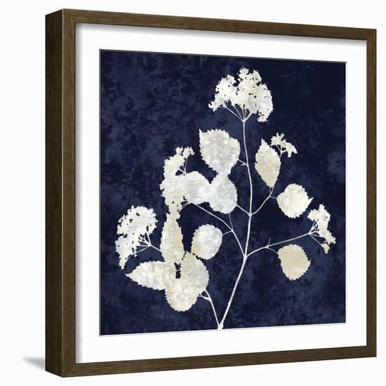 Nature White on Blue VI-Danielle Carson-Framed Art Print