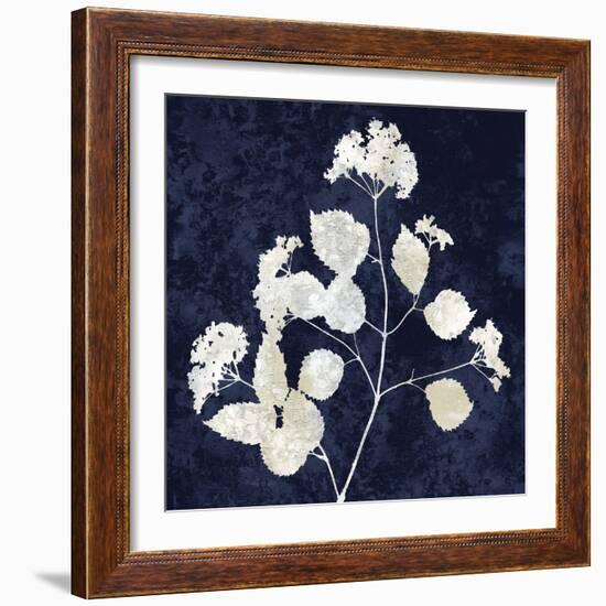 Nature White on Blue VI-Danielle Carson-Framed Art Print