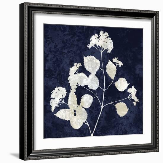Nature White on Blue VI-Danielle Carson-Framed Art Print