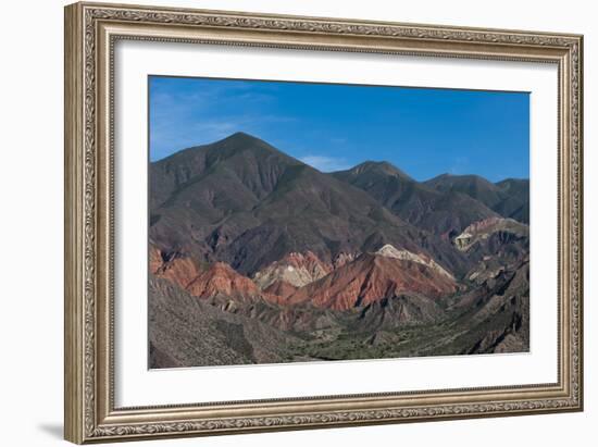 Nature works its magic with stone, famous for its palette of colors, Jujuy province, Argentina-Alex Treadway-Framed Photographic Print