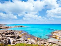 Balearic Formentera Island in Escalo Rocky Beach and Turquoise Sea-Natureworld-Framed Photographic Print