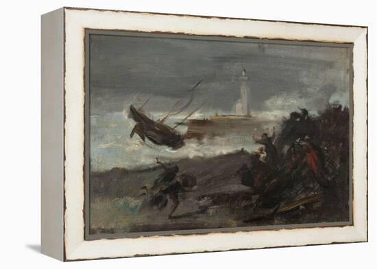 Naufrage dans le port de Dieppe-Jean-Baptiste Carpeaux-Framed Premier Image Canvas