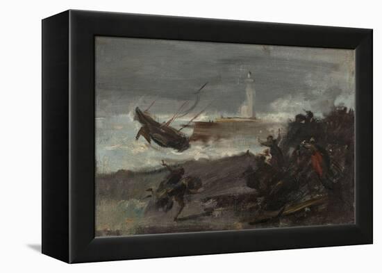 Naufrage dans le port de Dieppe-Jean-Baptiste Carpeaux-Framed Premier Image Canvas