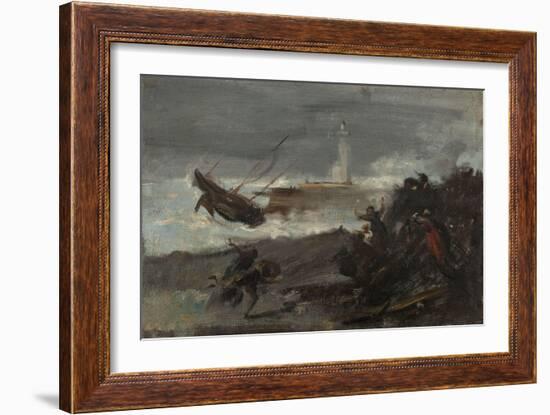 Naufrage dans le port de Dieppe-Jean-Baptiste Carpeaux-Framed Giclee Print