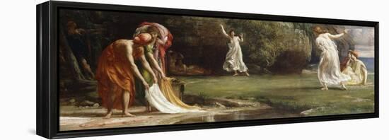 Nausicaa and her Maidens playing at Ball-Edward John Poynter-Framed Premier Image Canvas