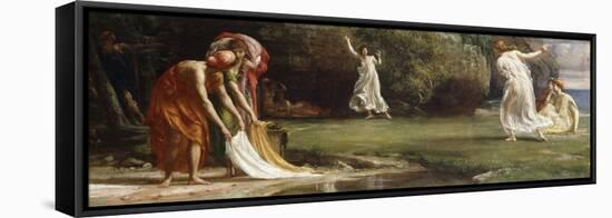 Nausicaa and her Maidens playing at Ball-Edward John Poynter-Framed Premier Image Canvas