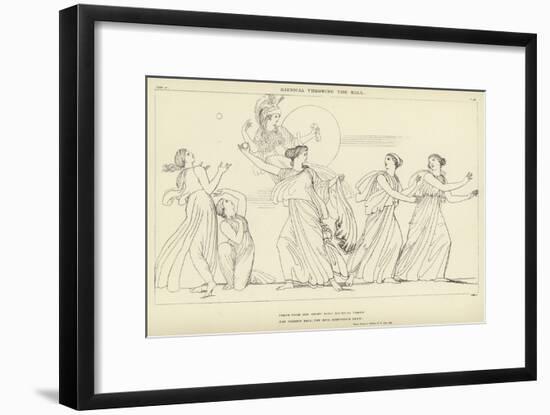 Nausicaa Throwing the Ball-John Flaxman-Framed Giclee Print