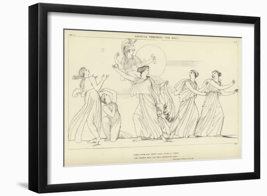 Nausicaa Throwing the Ball-John Flaxman-Framed Giclee Print