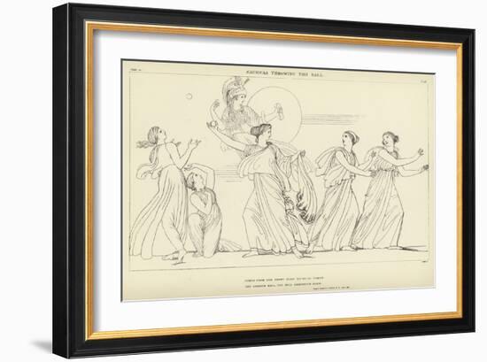 Nausicaa Throwing the Ball-John Flaxman-Framed Giclee Print