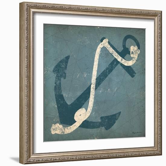 Nautical Anchor Blue-Ryan Fowler-Framed Art Print