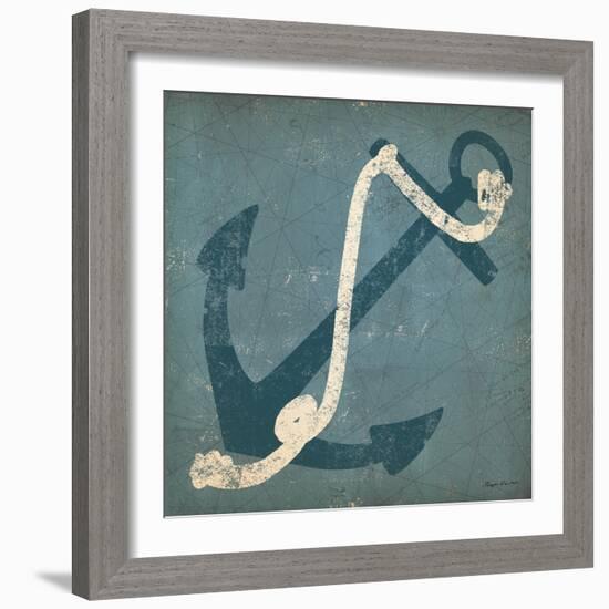 Nautical Anchor Blue-Ryan Fowler-Framed Art Print