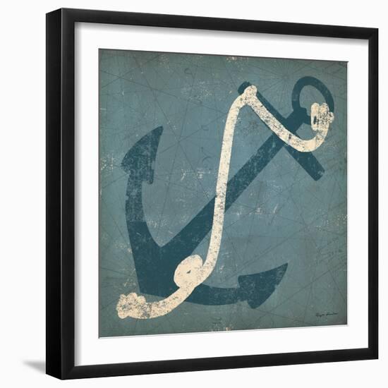 Nautical Anchor Blue-Ryan Fowler-Framed Art Print