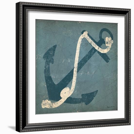 Nautical Anchor Blue-Ryan Fowler-Framed Art Print