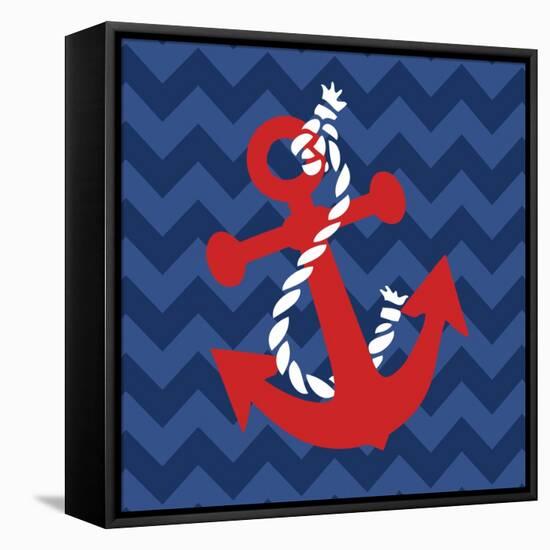 Nautical Anchor-N. Harbick-Framed Stretched Canvas