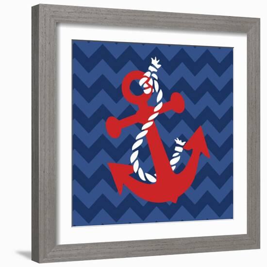 Nautical Anchor-N. Harbick-Framed Art Print