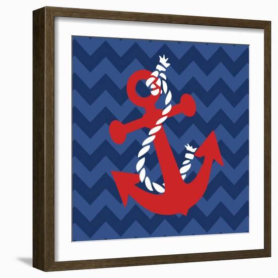 Nautical Anchor-N. Harbick-Framed Art Print