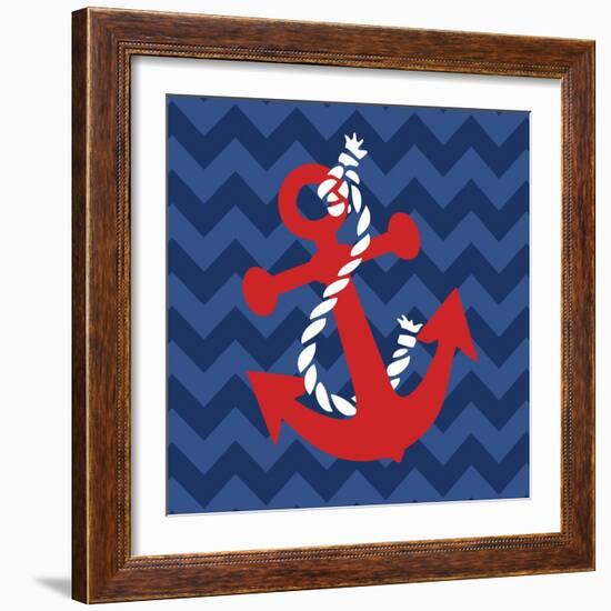 Nautical Anchor-N. Harbick-Framed Art Print